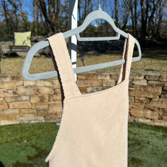 Cream Corduroy Shift Dress - Picture 6 of 10